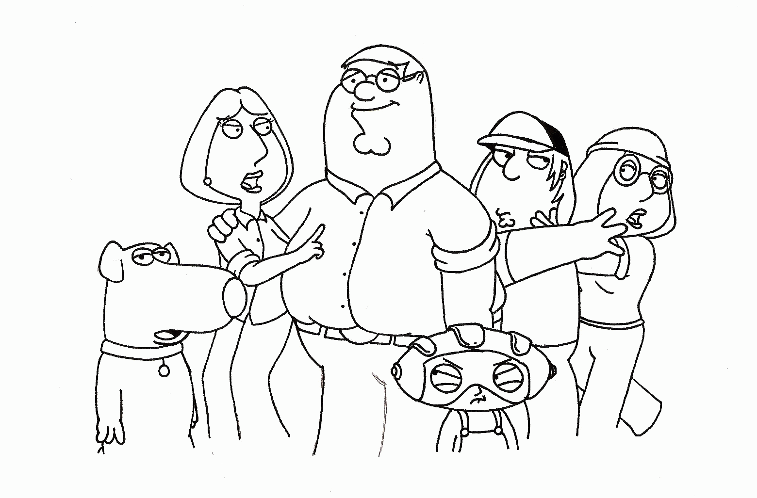 Family Guy Coloring - Coloring Pages for Kids and for Adults