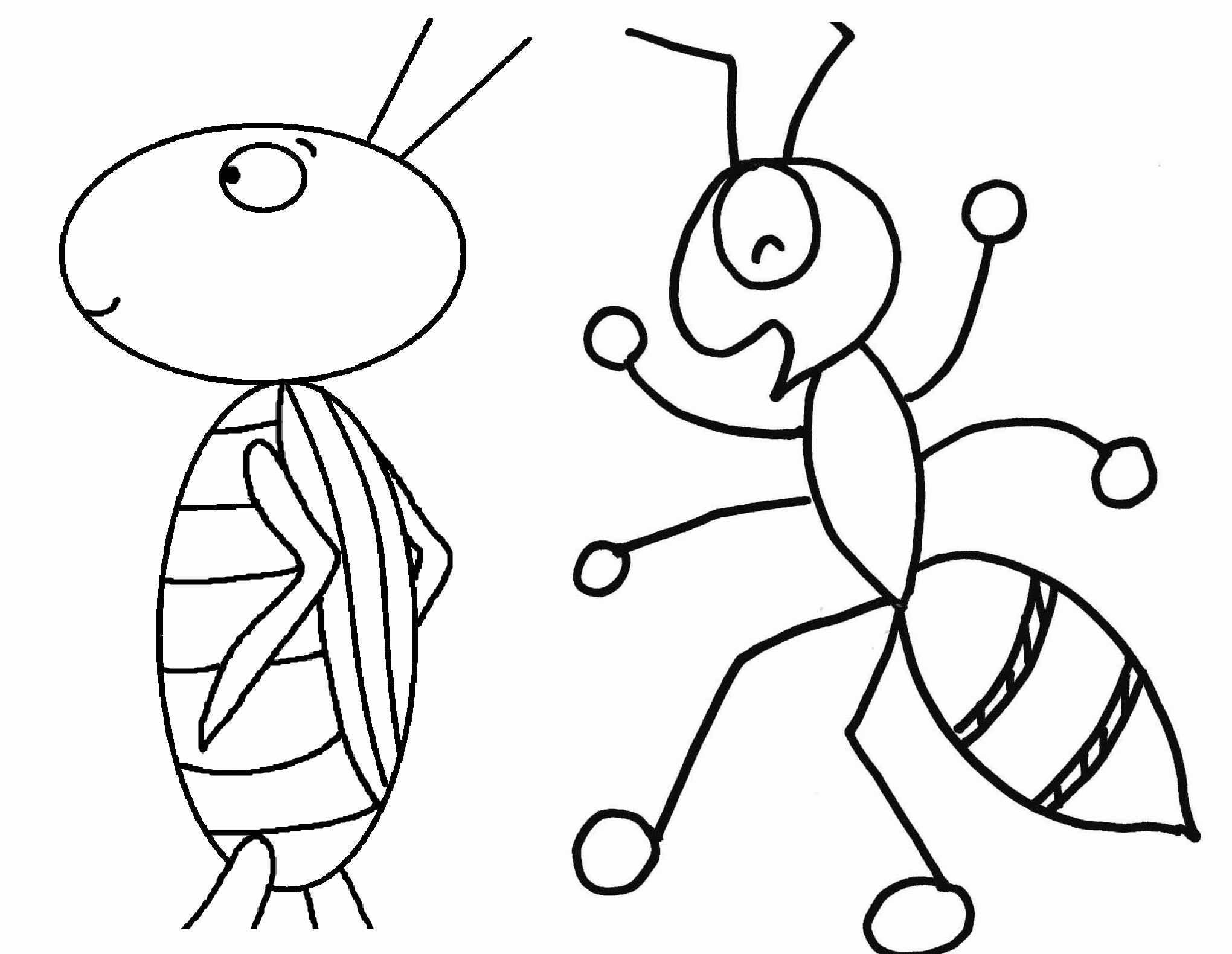 The Ant And The Grasshopper Coloring Pages   Coloring Home
