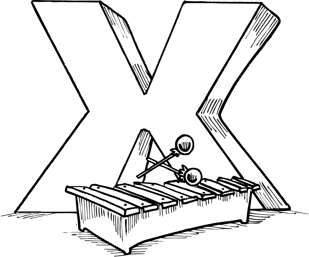Letter x coloring pages to download and print for free