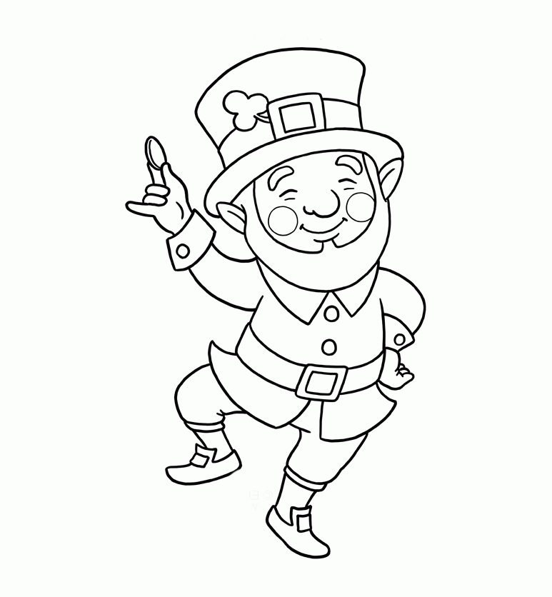 Cute Leprechaun Coloring Page - 71+ Best Free SVG File