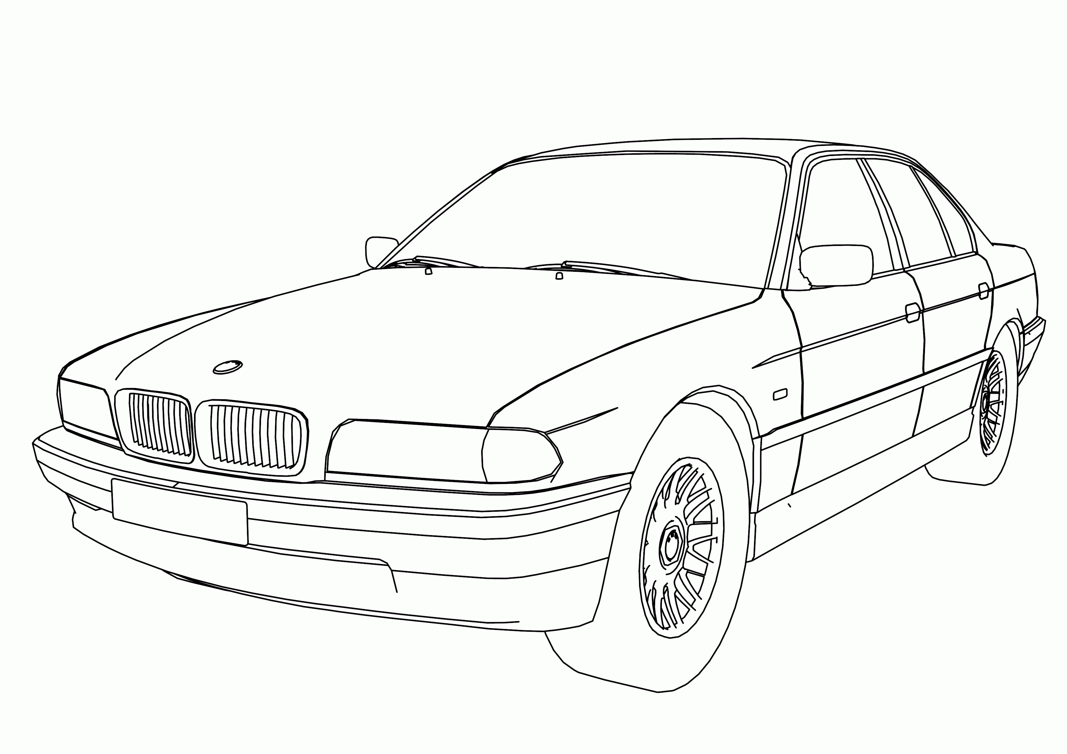 Bmw 750 Model Car Coloring Page | Wecoloringpage