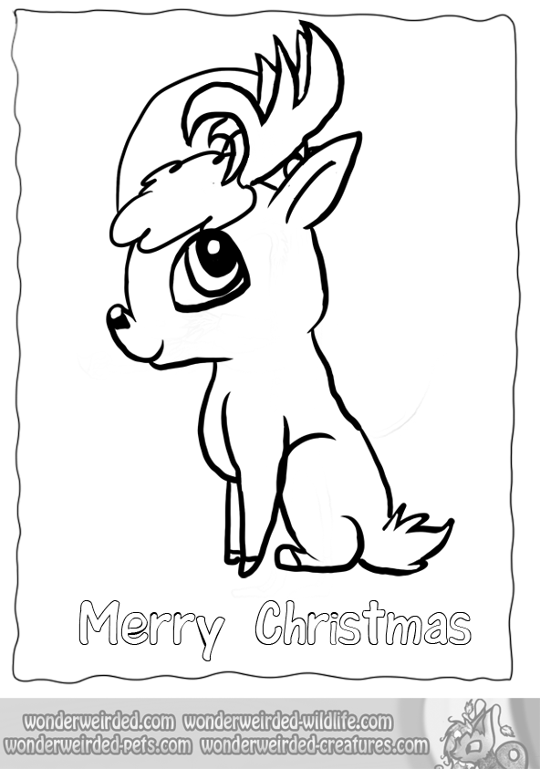 Cartoon Reindeer Coloring Page,Echo's Christmas Reindeer Cartoon ...
