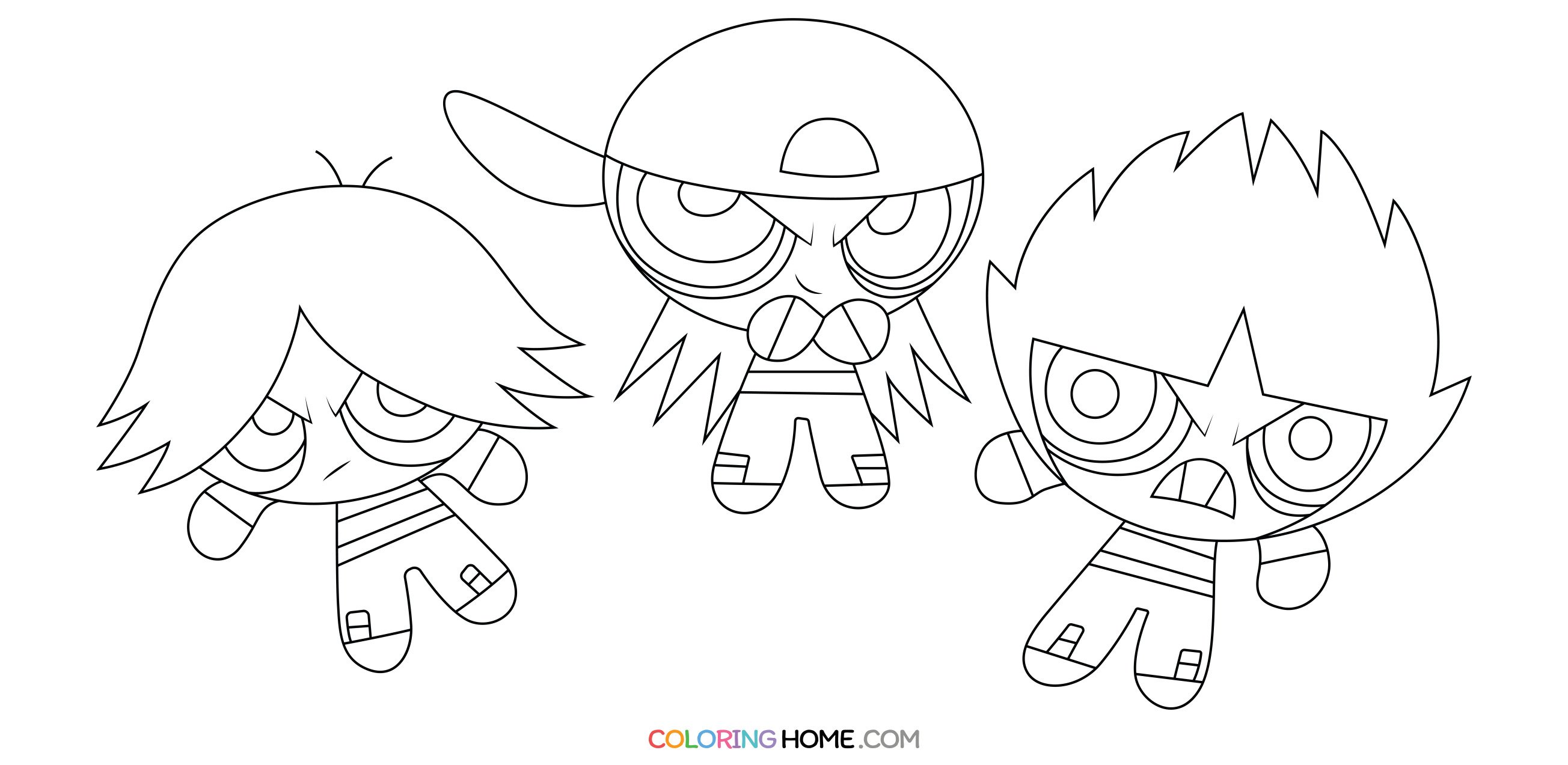 The Rowdyruff Boys coloring page