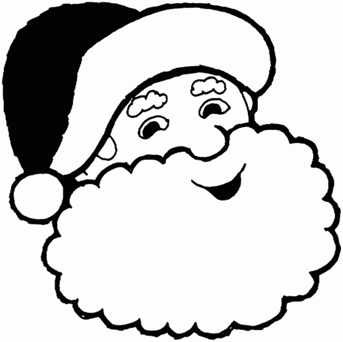 Smiling Santa Claus Coloring Pages | Christmas Coloring pages of ...