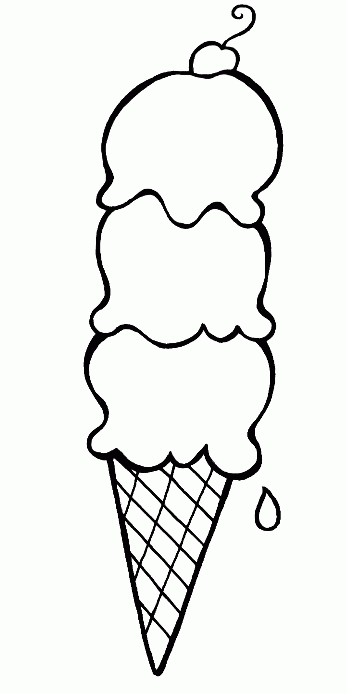 Boy Eating Ice Cream Coloring Page - Coloring Pages For All Ages