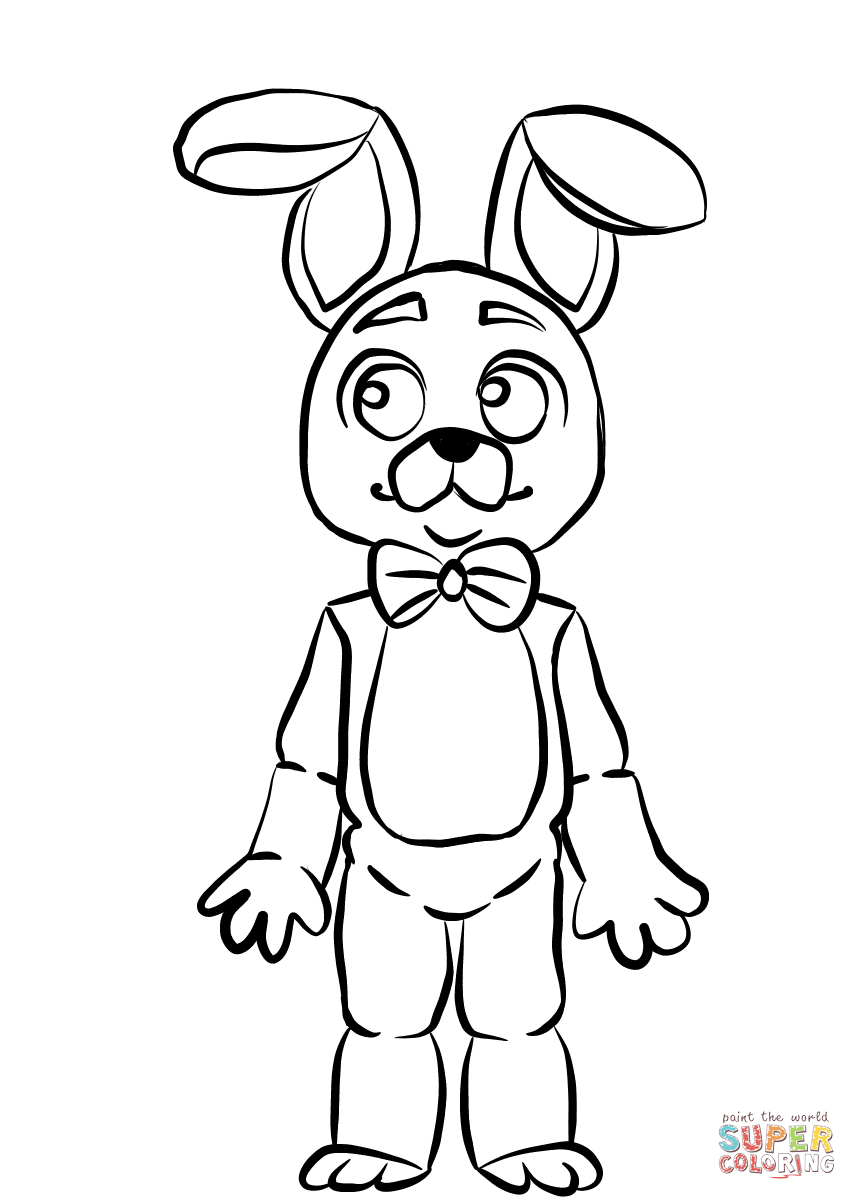 FNAF Bonnie coloring page | Free Printable Coloring Pages