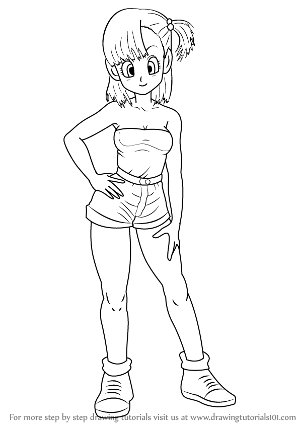 How to Draw Bulma from Dragon Ball Z step by step, learn drawing by this  tutorial for kids and ad… | Dragon ball art, Dragon ball artwork, Dragon  ball super artwork