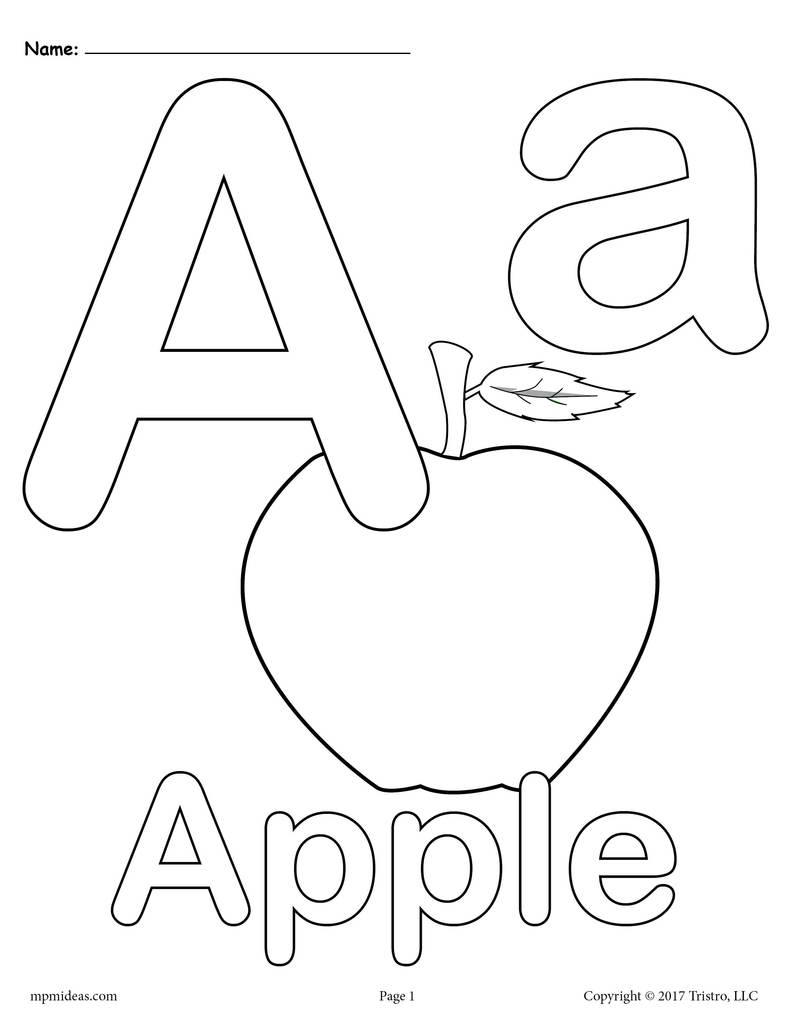 Alphabet Capital Letters Coloring Page A Free English