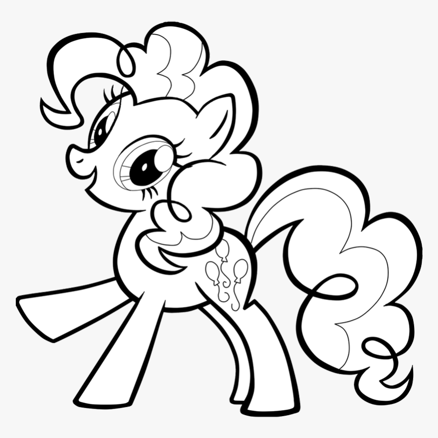Little Pony - Pinky Pie My Little Pony Coloring Pages, HD Png Download -  kindpng