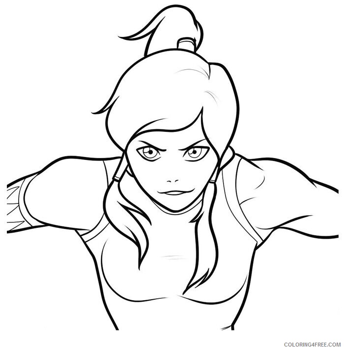Avatar Legend of Korra Coloring Pages Printable Sheets avatar korra  Colouring 2021 a 4055 Coloring4free - Coloring4Free.com
