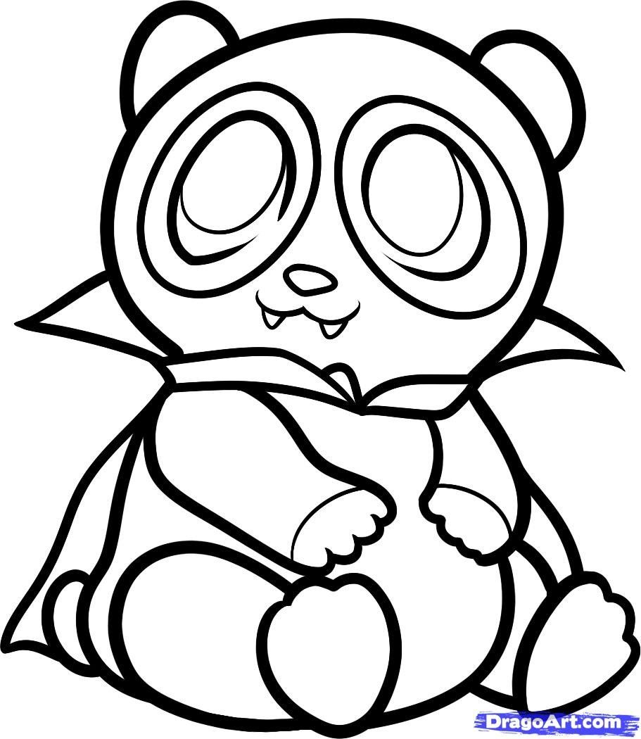 Cute Panda Coloring Page - Coloring Home