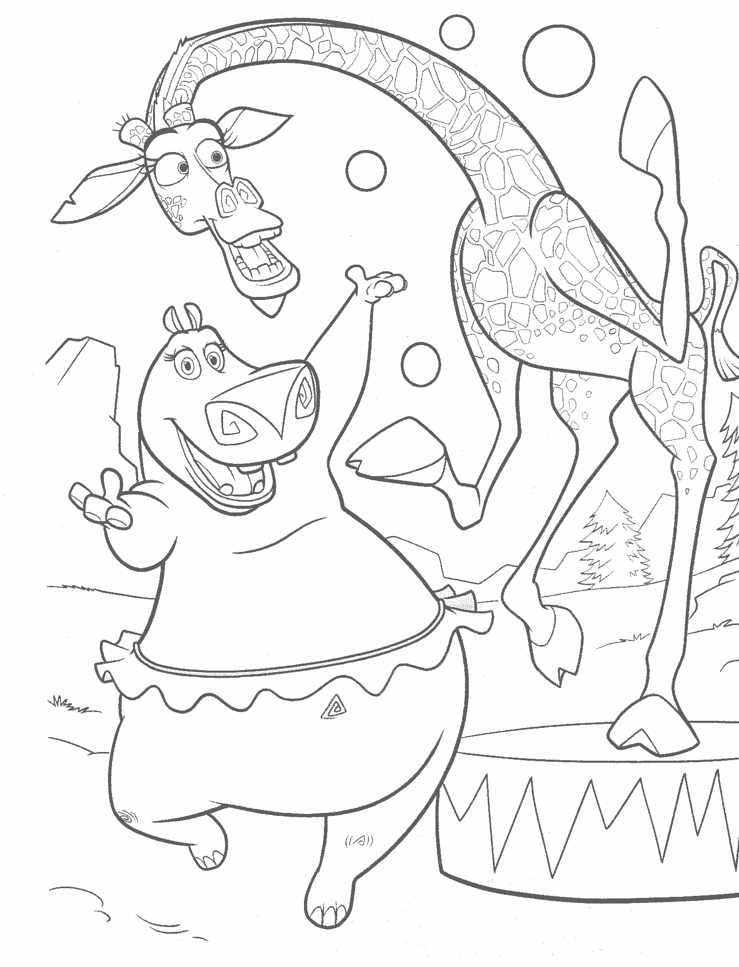 Madagascar coloring pages to download and print for free