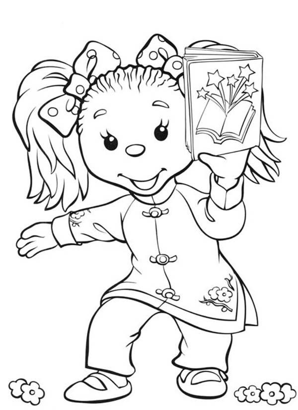 Ping Pong and Her Book in Rupert Bear Coloring Pages | Best Place ...