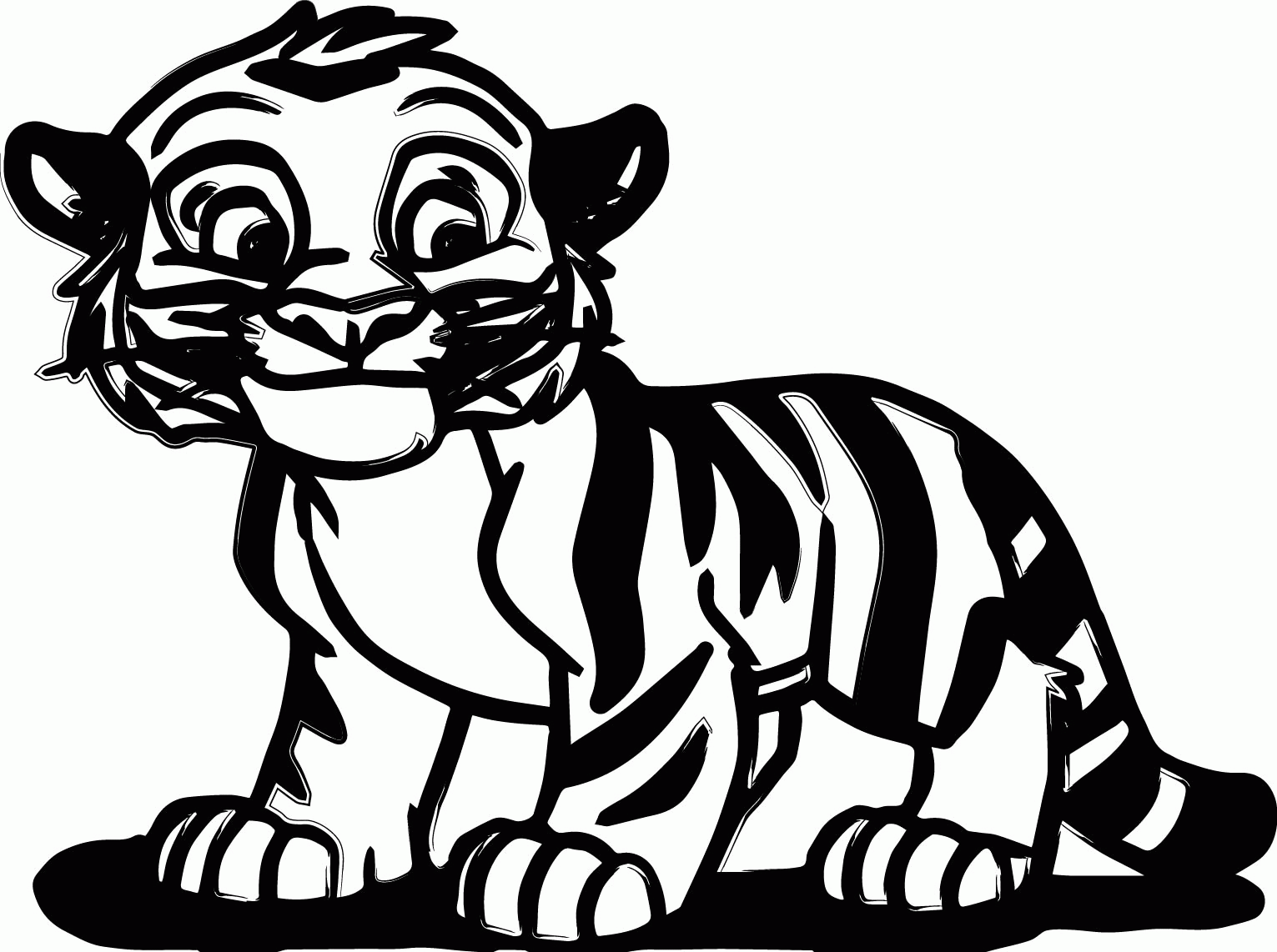 Cute Baby Tiger Coloring Pages Coloring Home