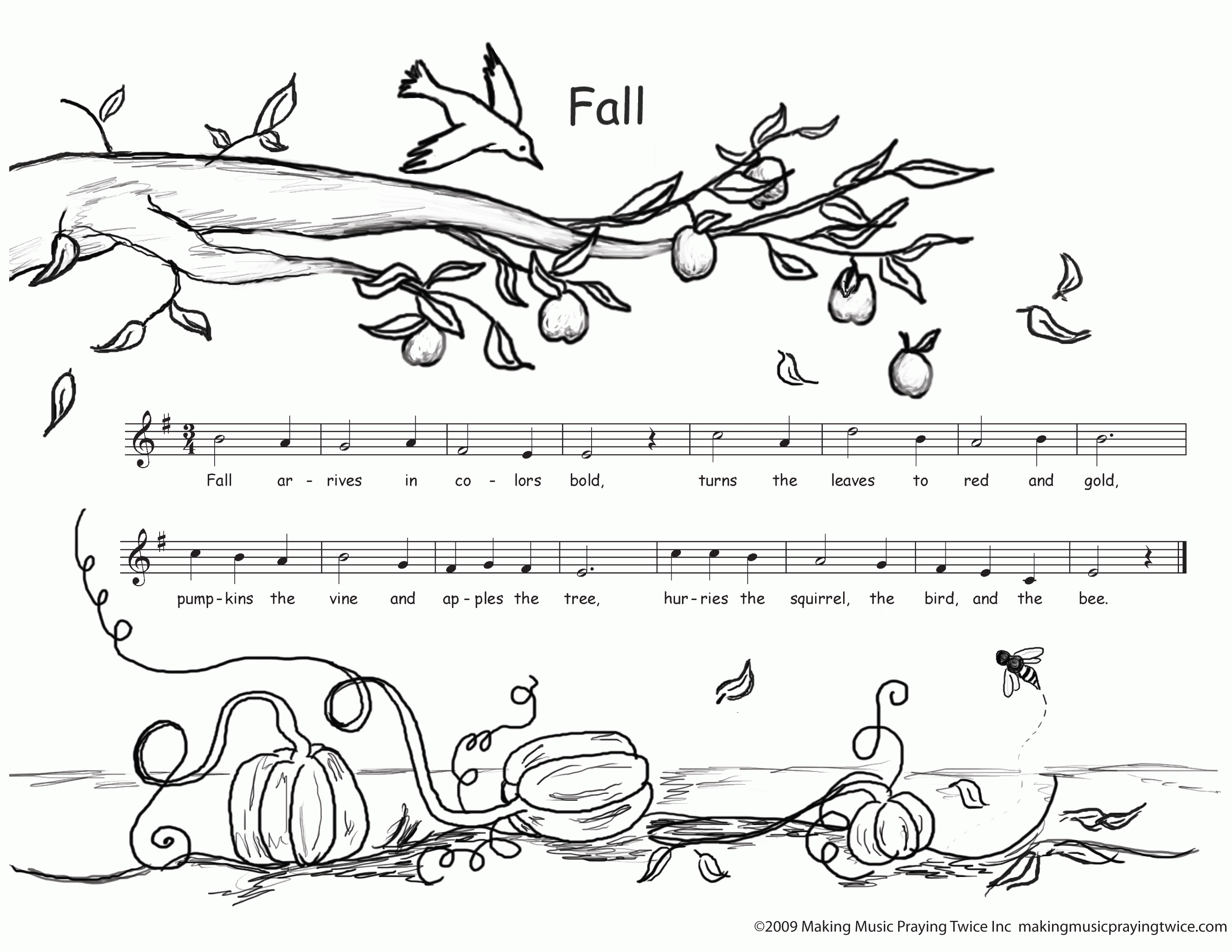 Free Downloadable Coloring Pages  Catholic Music For Kids