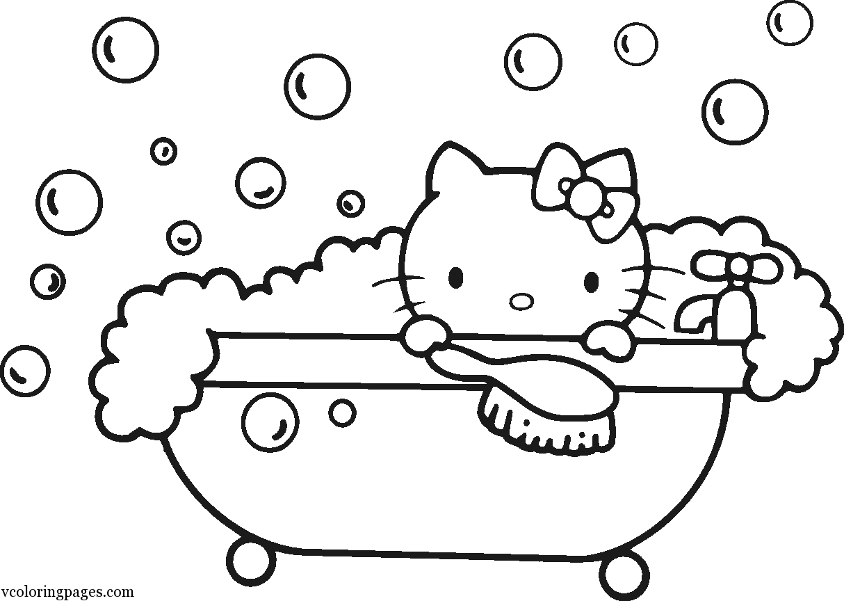Free Printable Hello Kitty Coloring Pages for Kids