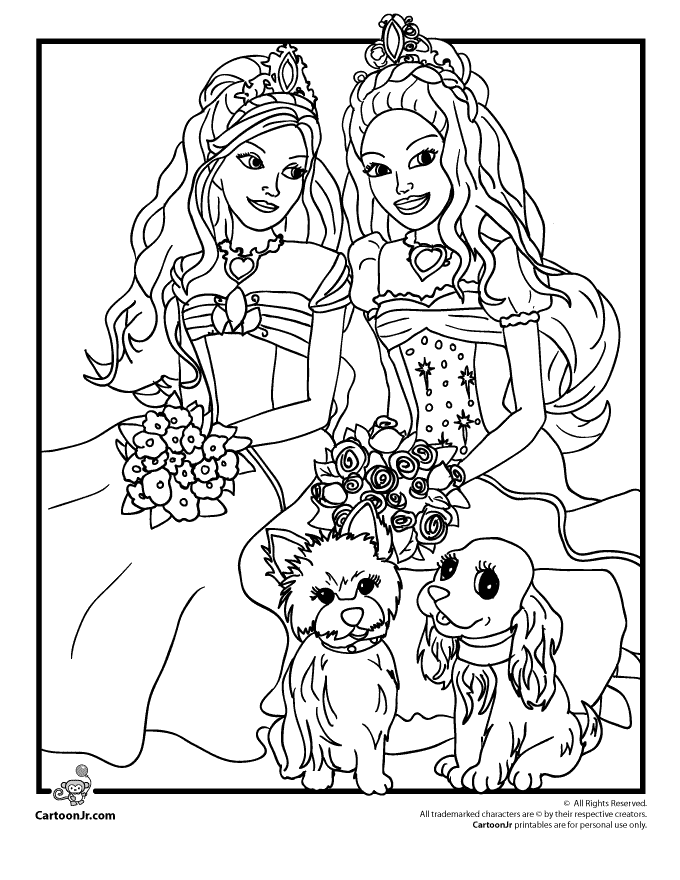 Kids Coloring Pages Barbie Coloring Home