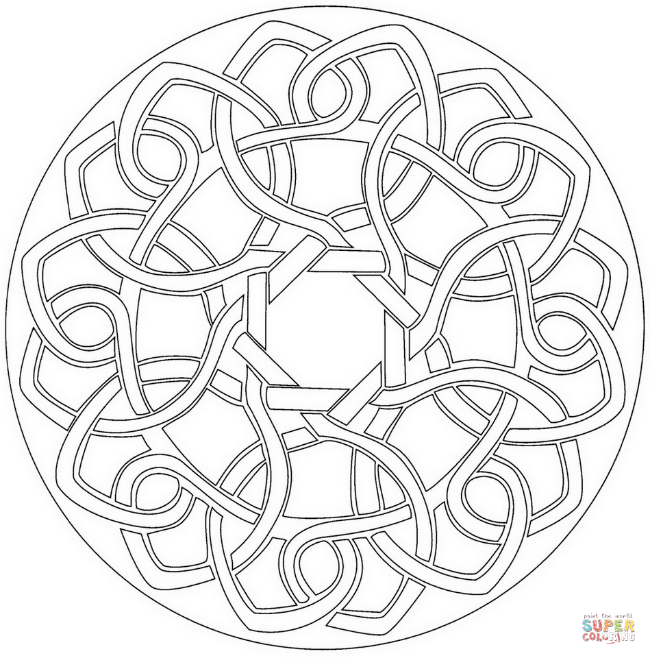 Celtic Knot Mandala coloring page | Free Printable Coloring Pages