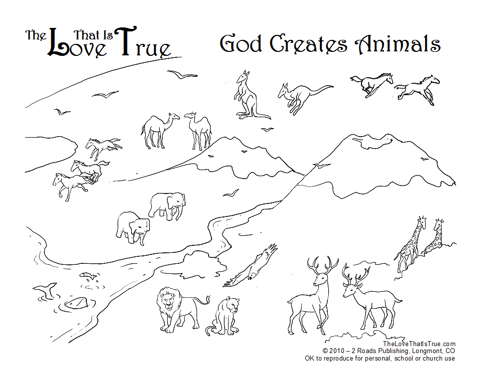 God Created The Earth Coloring Pages - Coloring Home