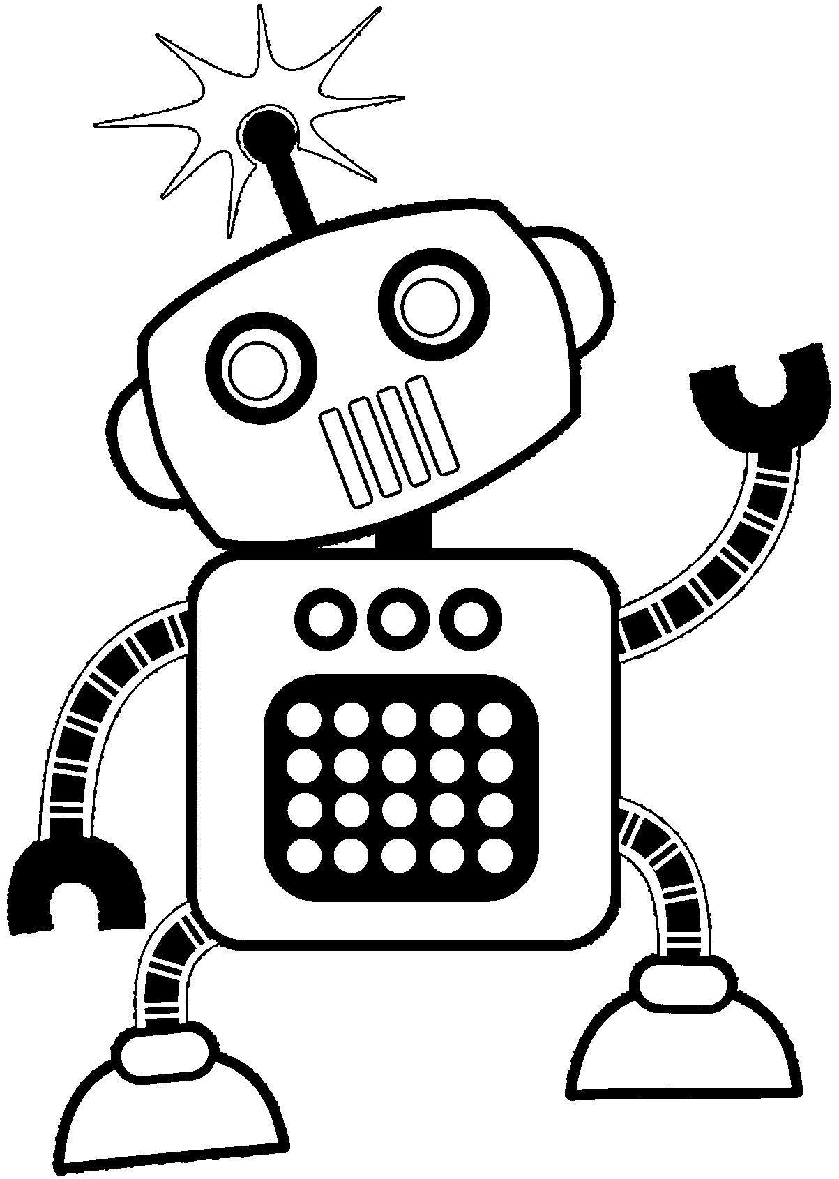 Robot Coloring Pages   Wecoloringpage   Coloring Home