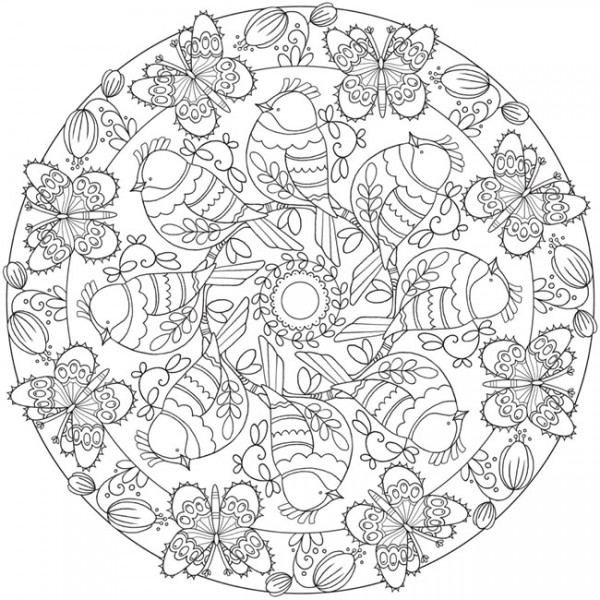 Download: Spring Mandala Coloring Page – Stamping