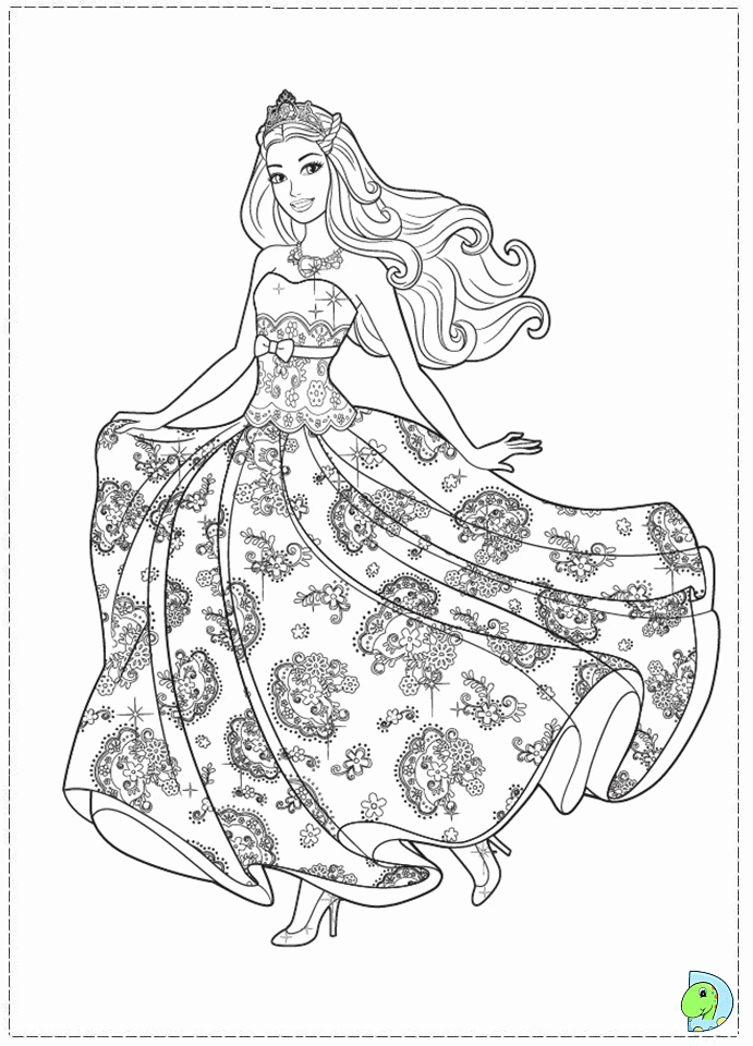 Barbie Coloring Pages Of Princesses - Coloring Pages For All Ages