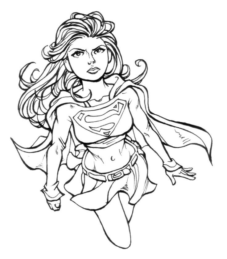 printable Supergirl coloring pages for girls | Super Hero Party ...