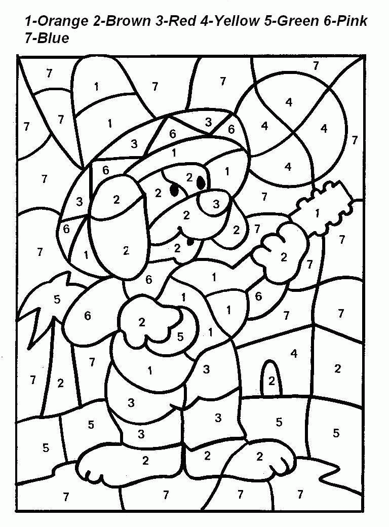 Printable Coloring Pages Color By Number Coloring Home