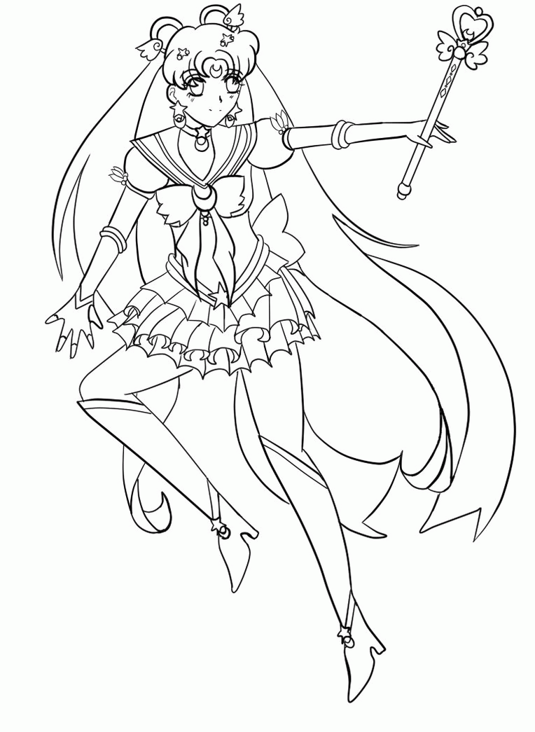 Free Printable Sailor Moon Coloring Pages For Kids   Coloring Home
