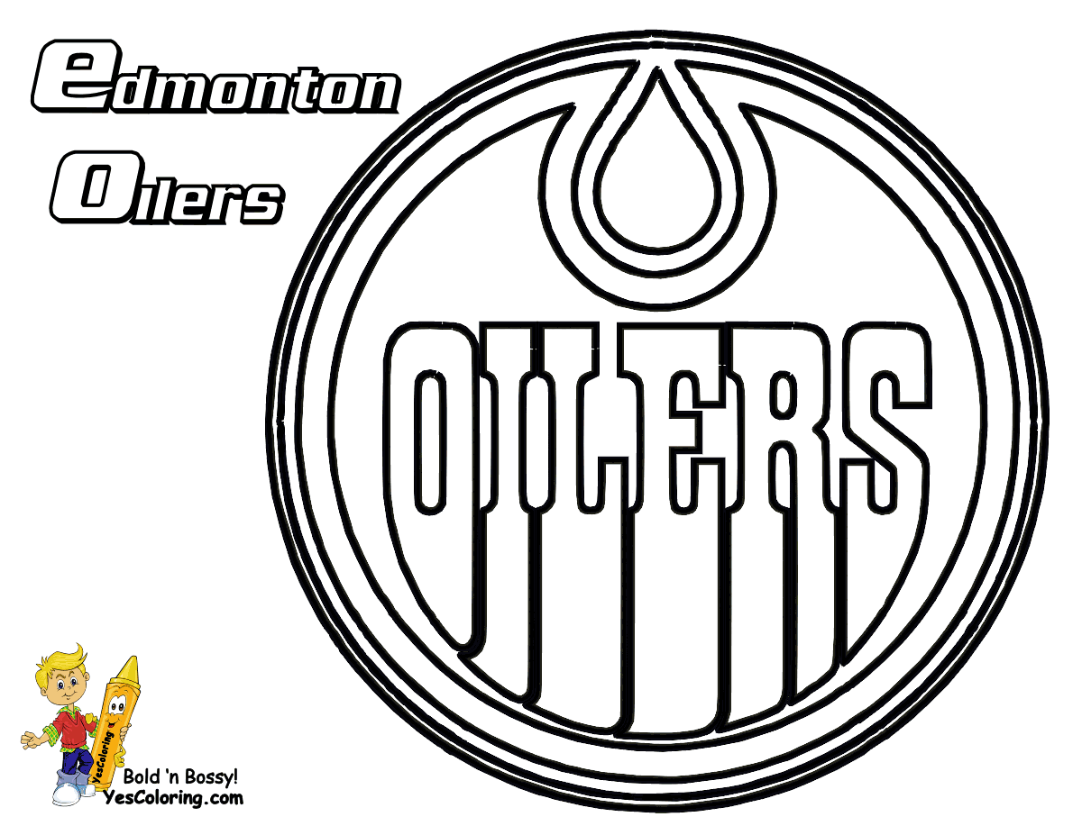 Oilers Symbol - Coloring Pages for Kids and for Adults