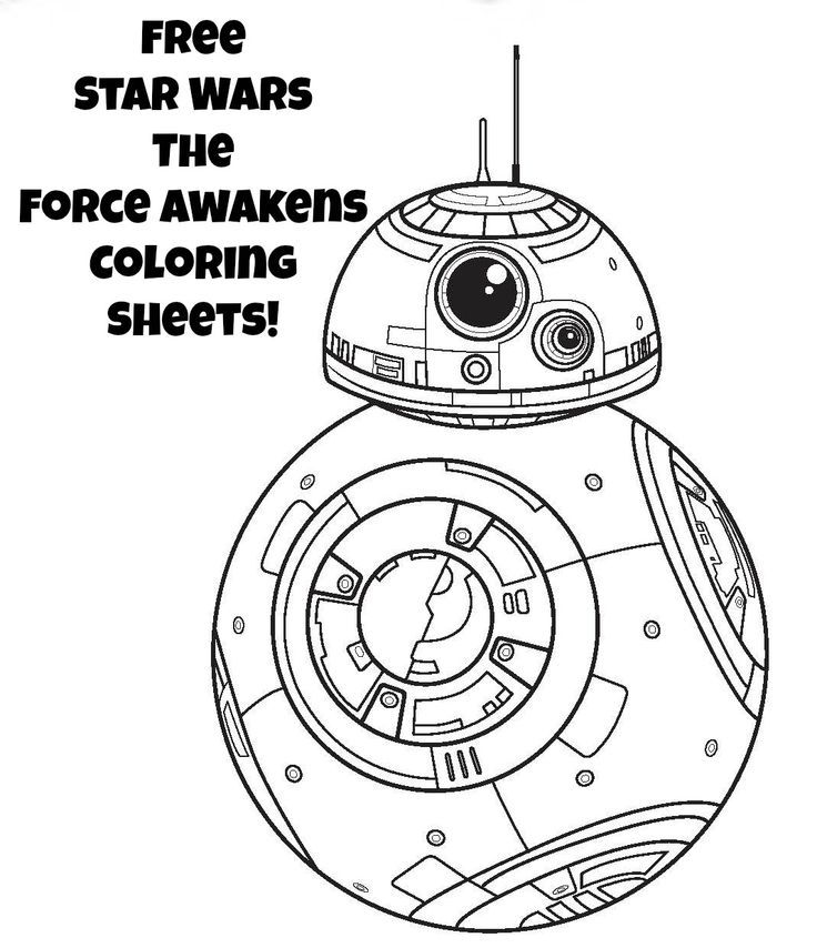 Star Wars The Force Awakens free coloring sheets! Completely free ...