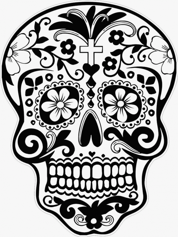 Day Of The Dead Skulls Coloring Pages | Coloring Pages Kids Collection