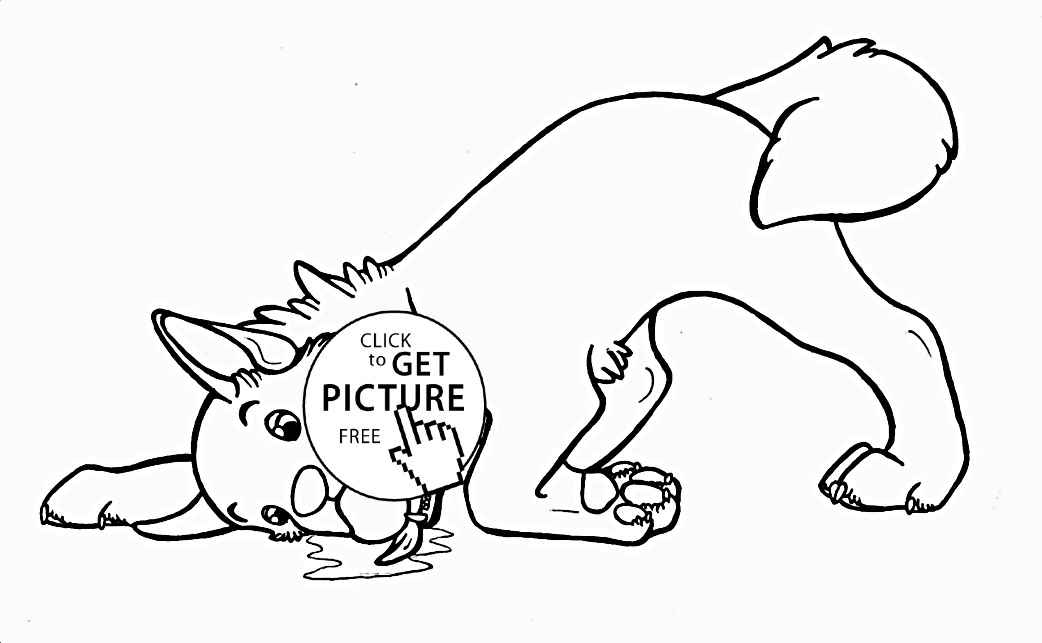 Very funny Dog coloring page for kids, animal coloring pages ...