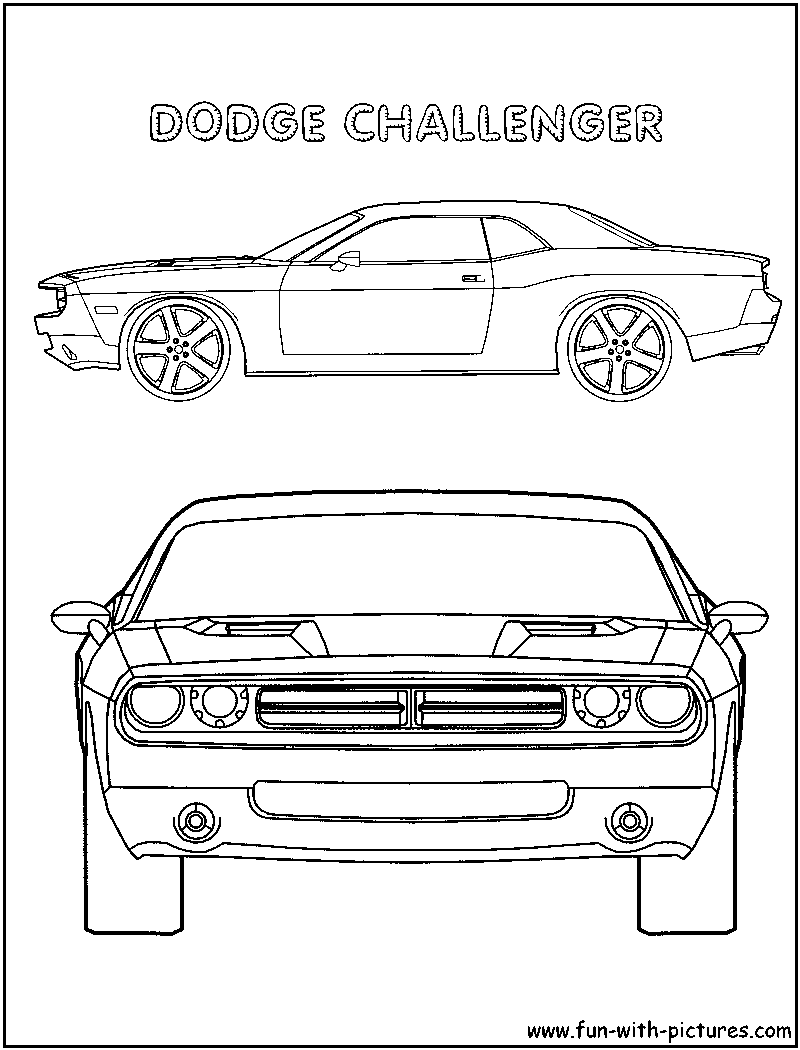 Dodge Charger Coloring Page.