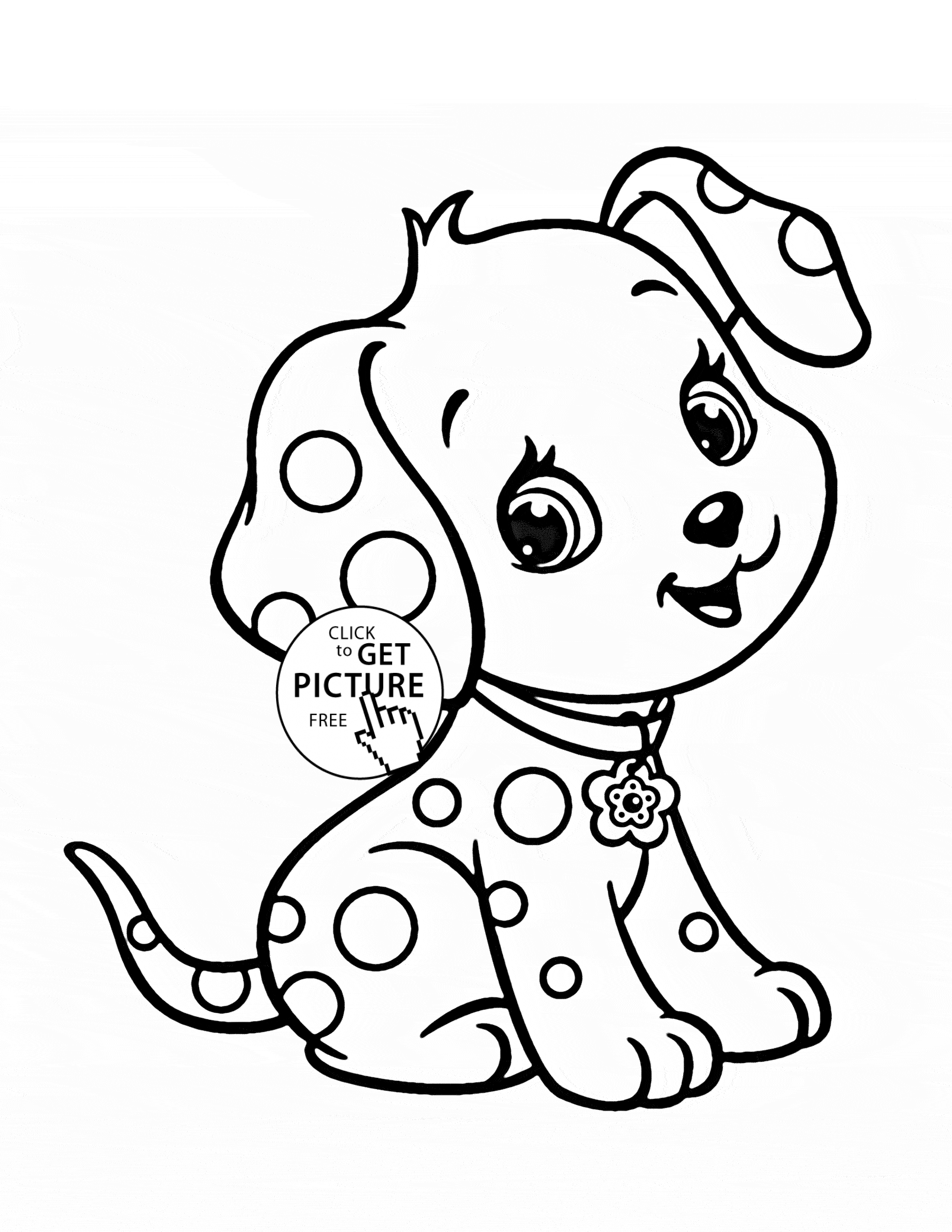 Cartoon Puppy coloring page for kids, animal coloring pages ...