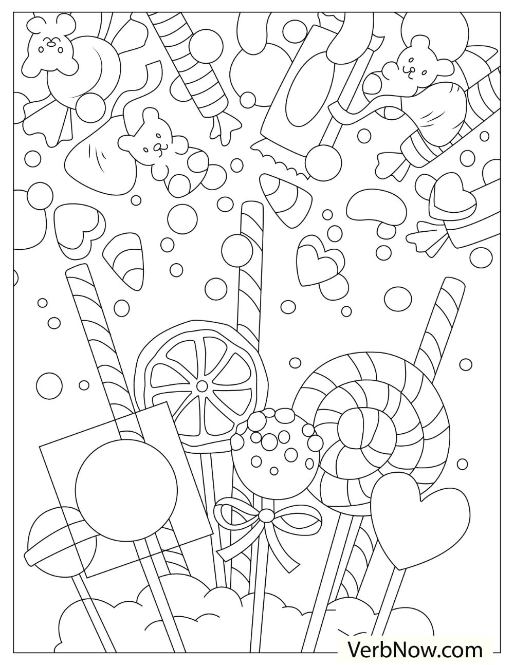 Free CANDY Coloring Pages for Download (Printable PDF) - VerbNow