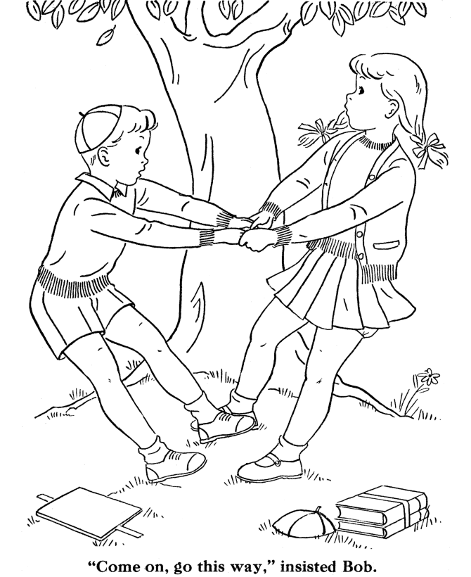 Of Kids Playing - Coloring Pages for Kids and for Adults