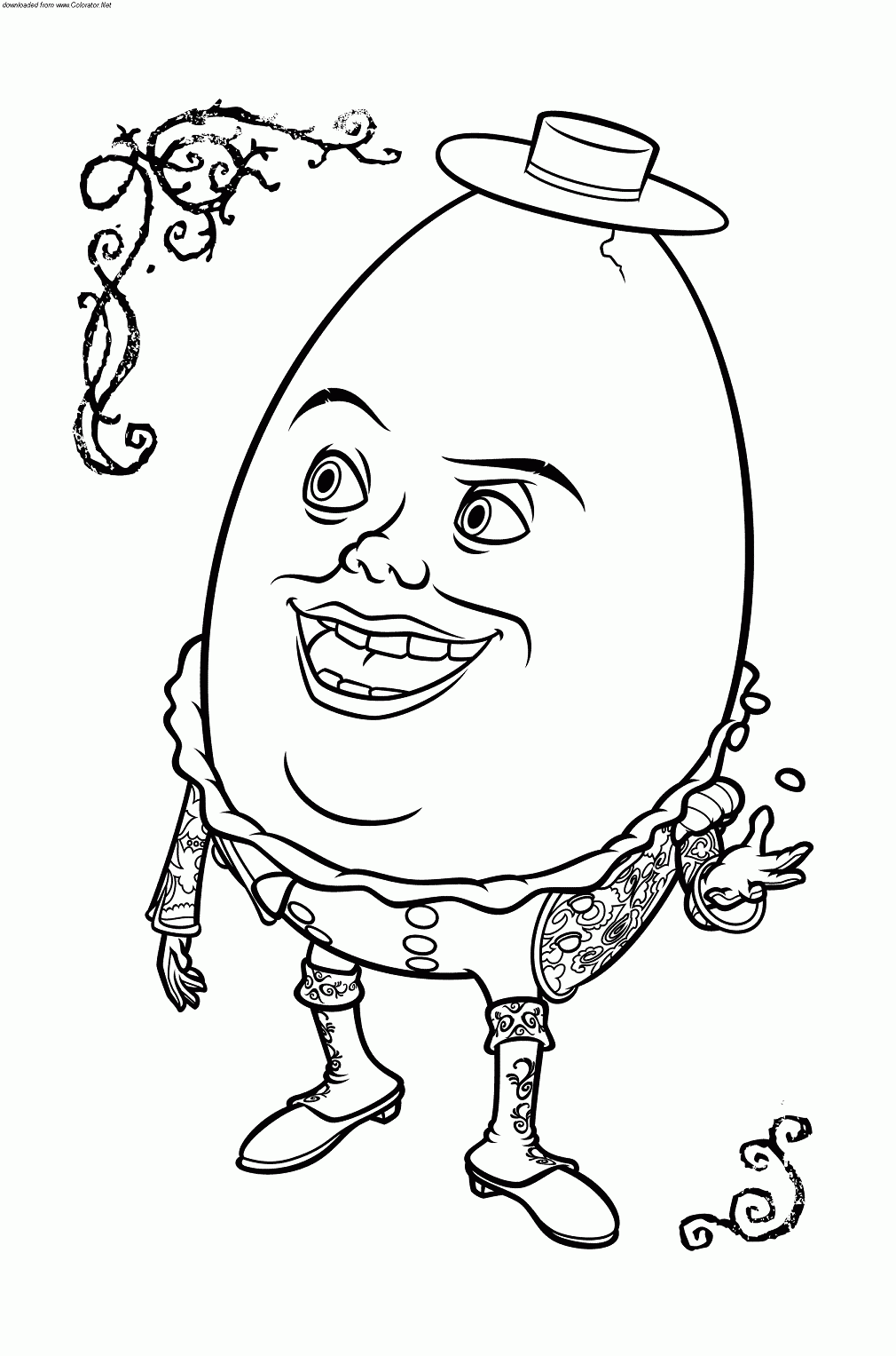 Humpty Dumpty Coloring Pictures How To Draw And Color Humpty Dumpty
