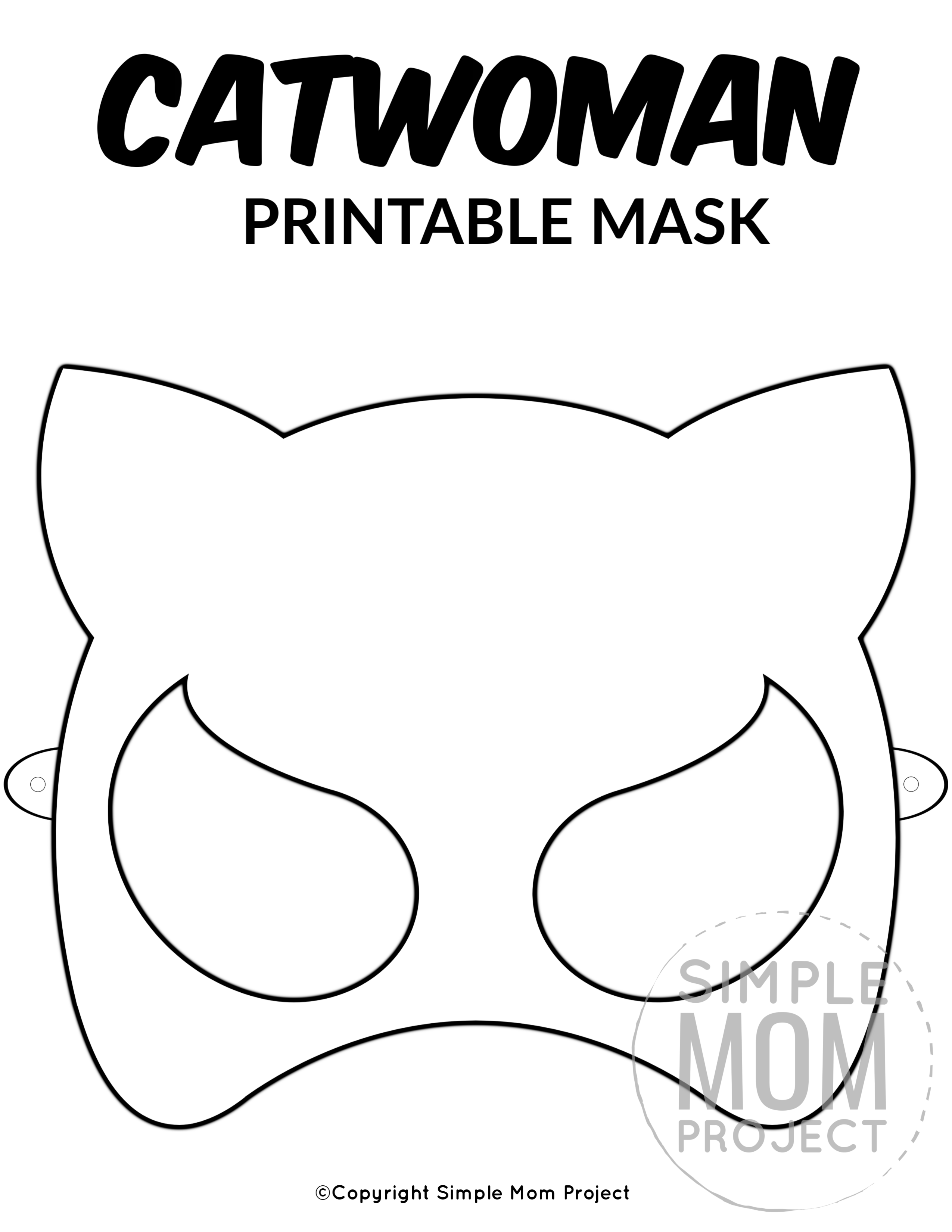 Free Printable Catwoman Mask Template - Simple Mom Project