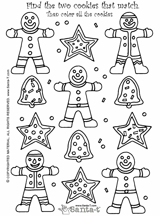 Christmas Gingerbread Cookie Match ...santa-t.com
