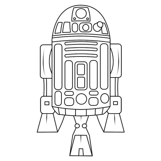 Lego Star Wars Coloring Pages R2D2 - Part 1