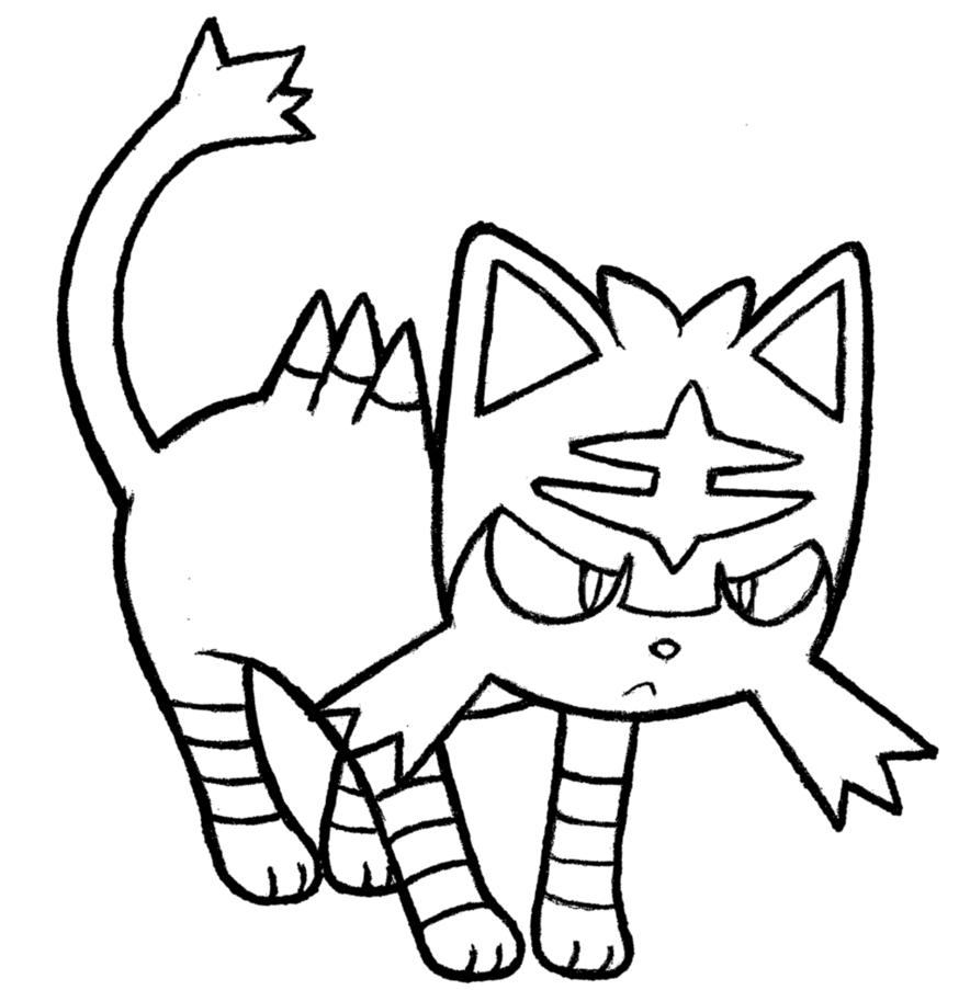 Litten Coloring Pages.
