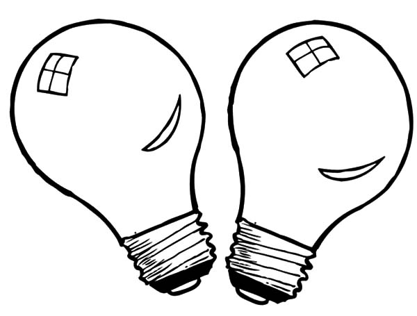 Twin Light Bulb Coloring Pages - Download & Print Online Coloring Pages for  Free | Color Nimbus