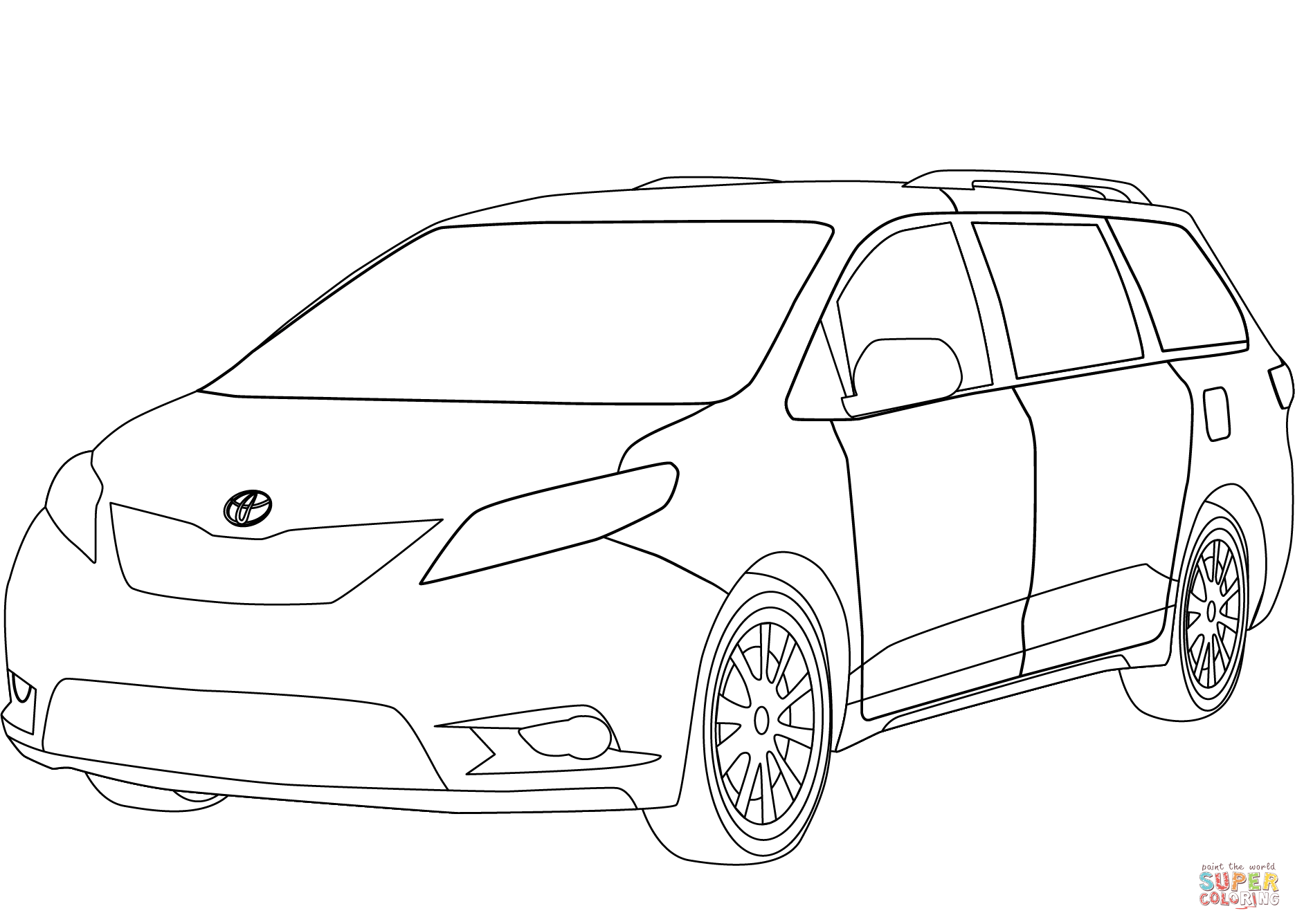 Toyota Sienna coloring page | Free Printable Coloring Pages
