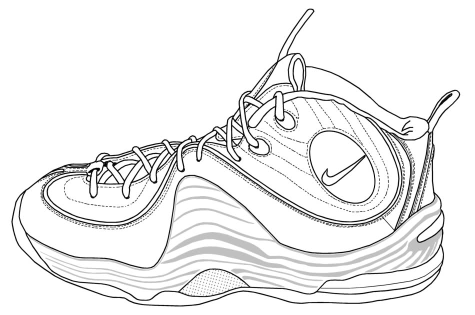 lebron james shoes drawing - Clip Art Library