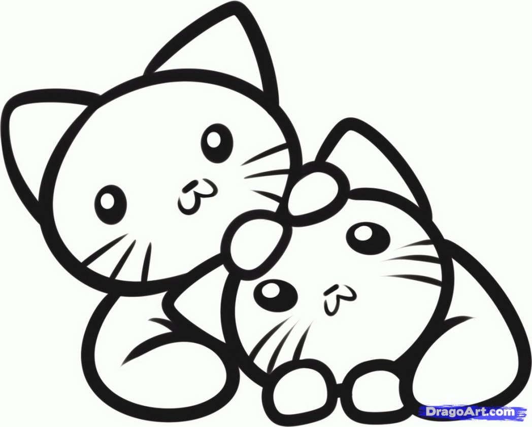 Coloring Pages Of Cute Cats at GetDrawings | Free download