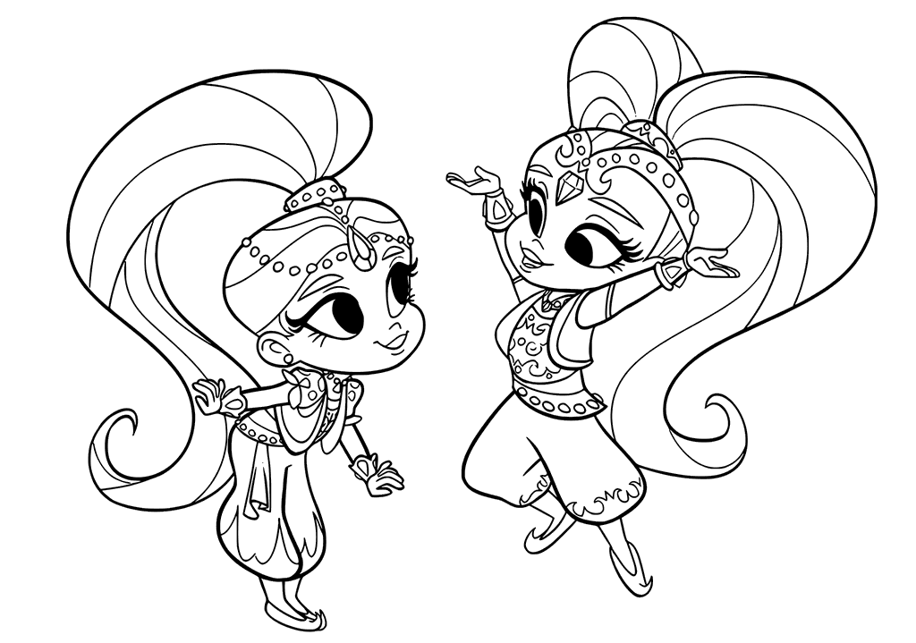 Shimmer and Shine Coloring Pages – coloring.rocks!
