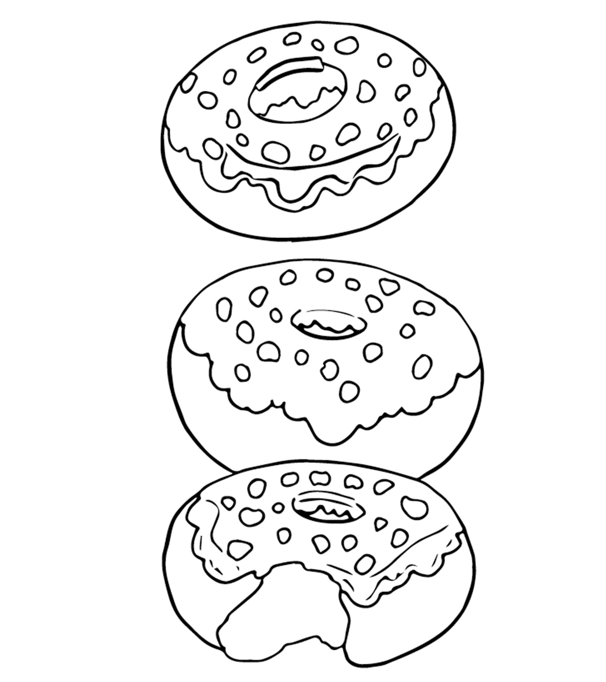 Doughnuts Coloring Pages   Coloring Home