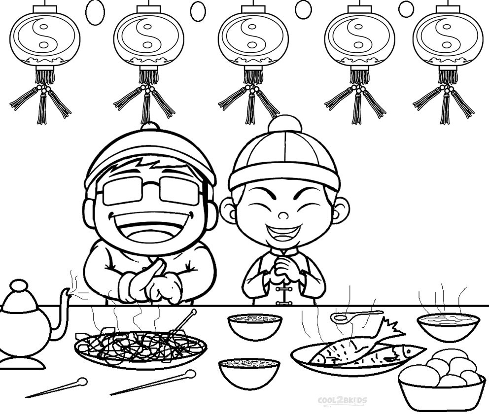 Coloring Book : Printablenese New Year Coloring Pages For ...