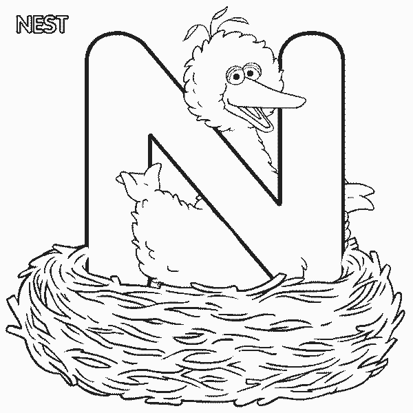 Free Printable Coloring Pages Letter N - Aquadiso.com